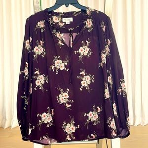 Velvet by Graham & Spencer Long Sleeve Floral Blouse